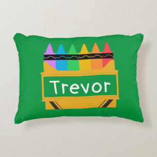 Split Crayon Box Personalized Kids  Accent Pillow