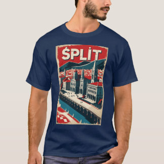 Split Croatia 1950s Vintageravelourism gift T-Shirt