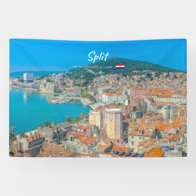 Split, Croatia - Coastal City Banner (Horizontal)
