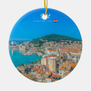 Split, Croatia - Coastal City Ceramic Ornament