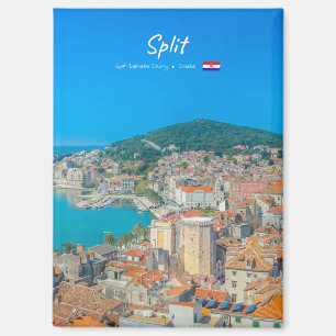 Split, Croatia - Coastal City Flat Magnet