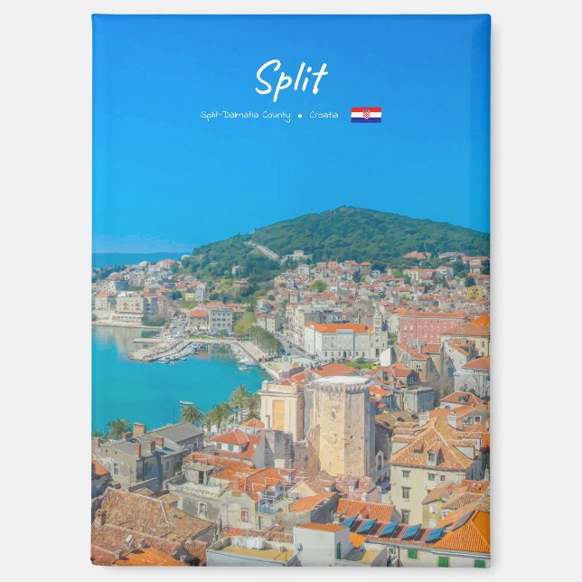 Split, Croatia - Coastal City Flat Magnet (Front)