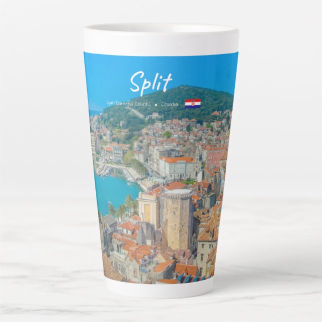 Split, Croatia - Coastal City Large Latte Mug (Front)