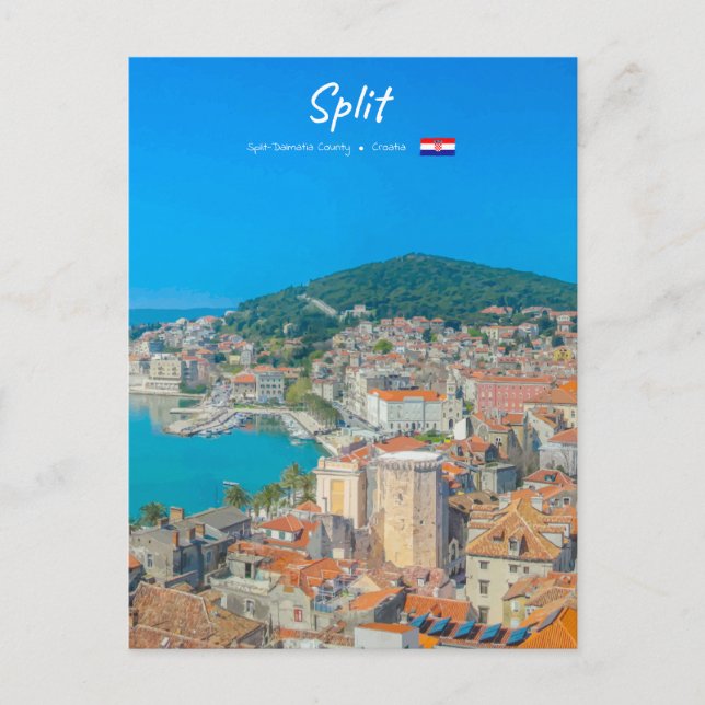 Split, Croatia - Coastal City Postcard (Front)