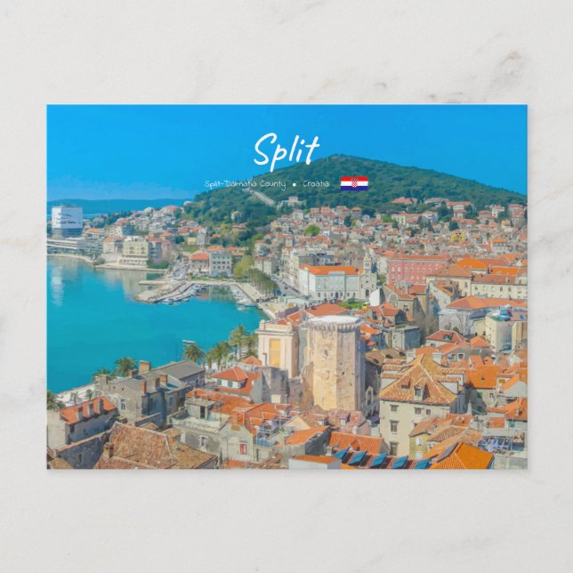 Split, Croatia - Coastal City Postcard (Front)