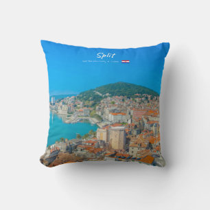 Split, Croatia - Coastal City Throw Pillow