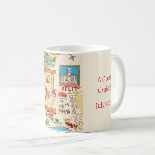 Split Croatia Colourful Mug (Front Right)