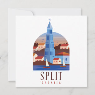 Split Croatia Dalmatia Vintage Greeting Card