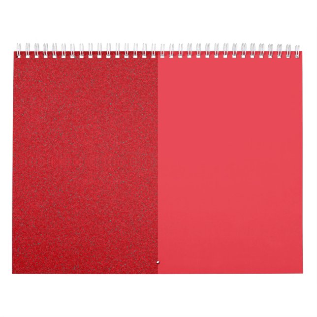Split Design Tomato Red Wall Calendar – Customize (Cover)
