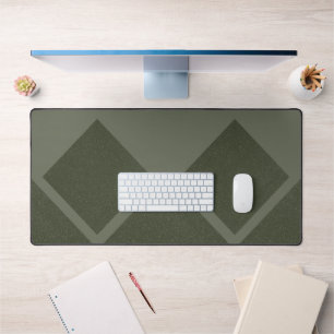 Split Diamond Moss Green Desk Mat – Customizable