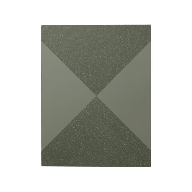 Split Diamond Moss Green Notepad – Customizable (Rotated)