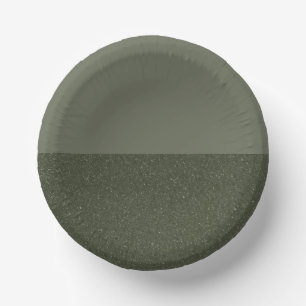 Split-Finish Moss Green Party Plate – Customizable