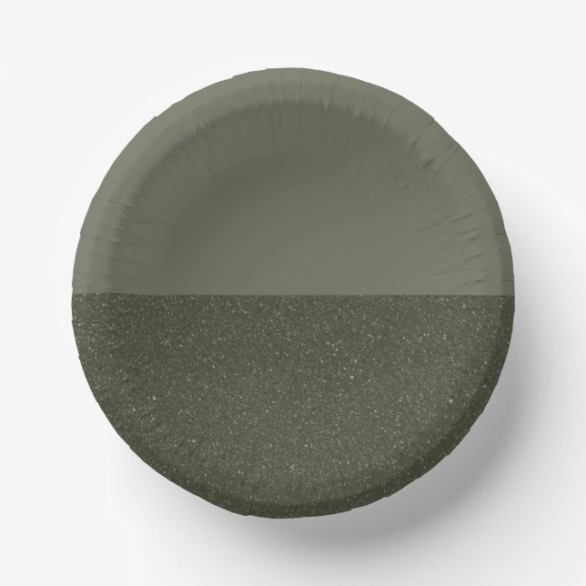 Split-Finish Moss Green Party Plate – Customizable (Front)