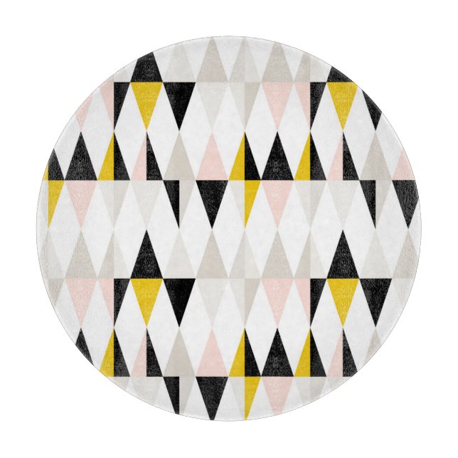 Split Geometric Triangle Pattern Cutting Board (Front)