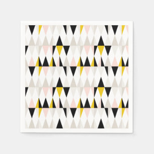 Split Geometric Triangle Pattern Napkin