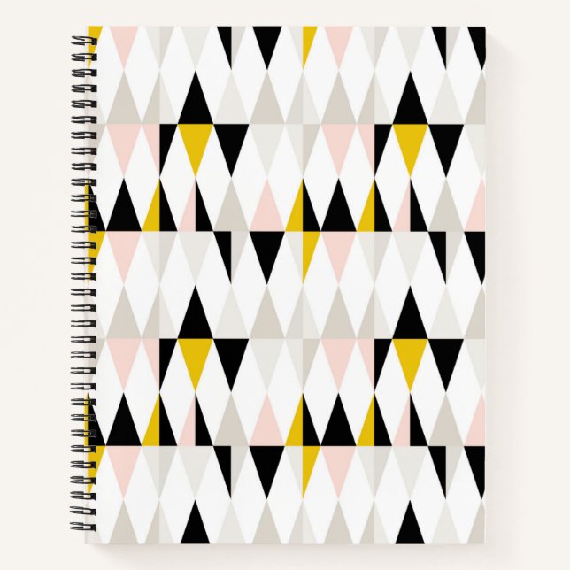 Split Geometric Triangle Pattern Notebook (Front)
