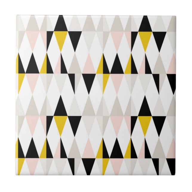 Split Geometric Triangle Pattern Tile (Front)