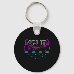 Split Happens Funny Bowling Keychain