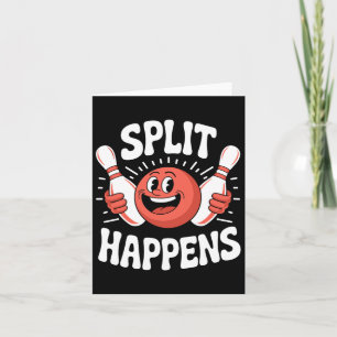 Split Happens Retro Bowling  Card