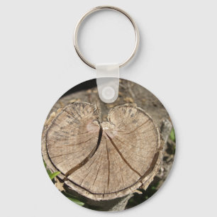 Split Heart Stump Keychain
