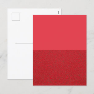 Split-Horizontal Tomato Red Postcard – Customize