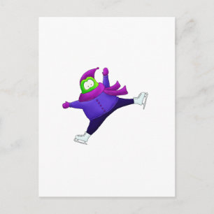Split Jump Skating Frog Postcard
