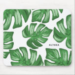 Split Leaf Philodendron Tropical Custom Mousepad<br><div class="desc">Add a summer and tropical vibe to your desk with this customizable mousepad. This tropical notebook feature split leaf philodendron. Personalize by adding your name or short text.</div>