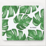 Split Leaf Philodendron Tropical Custom Mousepad<br><div class="desc">Add a summer and tropical vibe to your desk with this customizable mousepad. This tropical notebook feature split leaf philodendron. Personalize by adding your name or short text.</div>