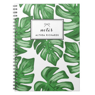 Split Leaf Philodendron Tropical Custom Notebook