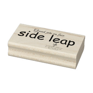 Split Leap Rubber Stamp