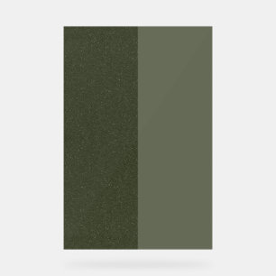 Split Moss Green Acrylic Display Sign – Customize