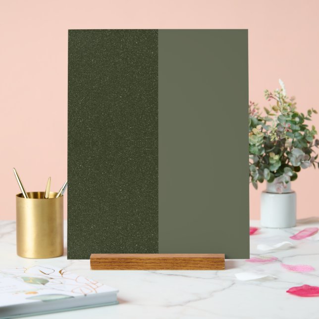 Split Moss Green Acrylic Sign – Customizable (Wedding)