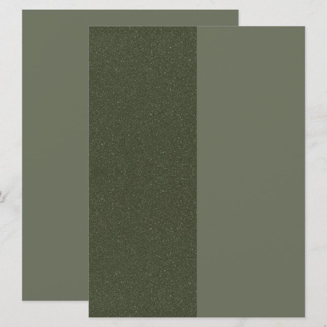 Split Moss Green Custom Invitation (Front/Back)