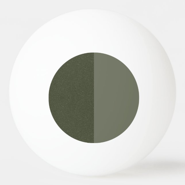 Split Moss Green Custom Ping Pong Ball (Front)