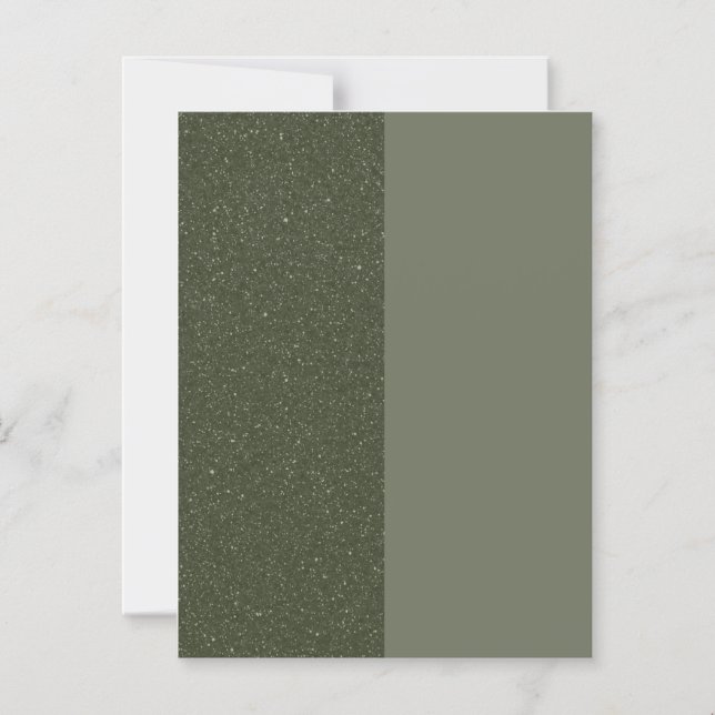 Split Moss Green Custom Thin Magnetic Card (Front)