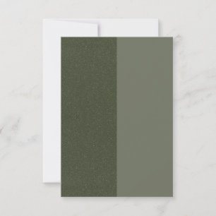 Split Moss Green Flat Note Card – Customizable