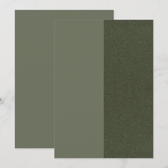 Split Moss Green Flat Program Template (Front/Back)