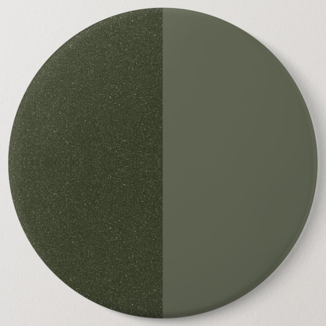 Split Moss Green Glitter Button – Customizable (Front)