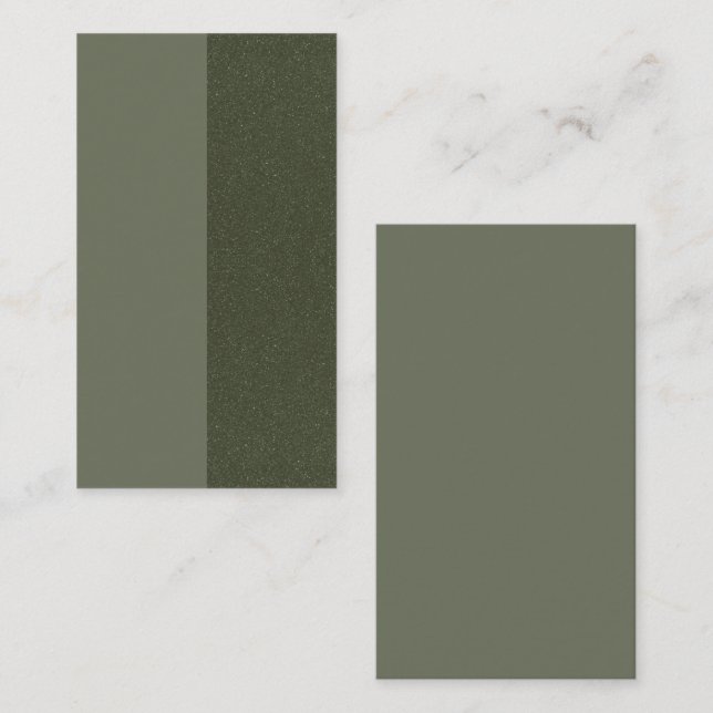 Split Moss Green Glitter Referral Card – Customize (Front/Back)