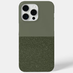 Split Moss Green iPhone 15 Pro Max Coque (Personna