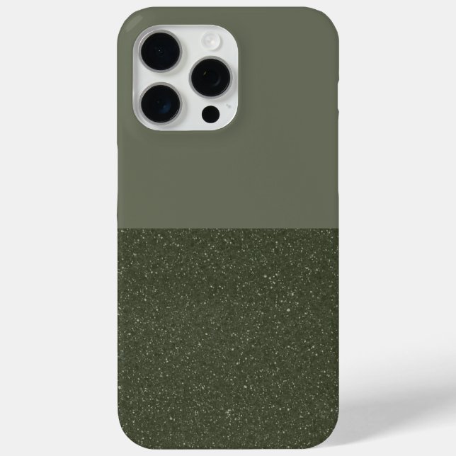 Split Moss Green iPhone 15 Pro Max Coque (Personna (Verso)