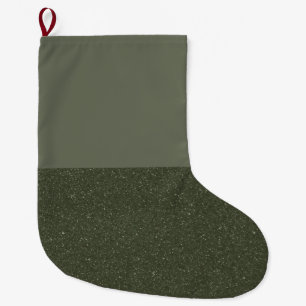 Split Moss Green Noise Christmas Stocking (Custom)