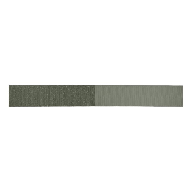 Split Moss Green Ribbon Customizable Grosgrain Ribbon (Front)