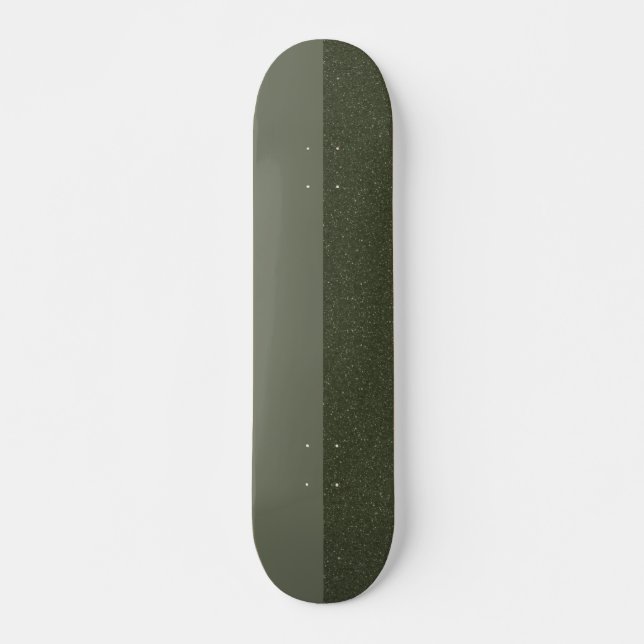 Split Moss Green Skateboard Deck – Customizable (Front)