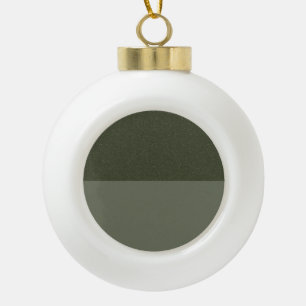 Split Moss Green Textured Ornament – Customizable