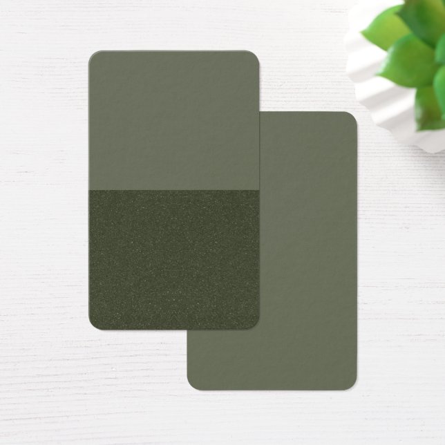 Split Moss Green Textured Profile Card – Customize (Desk)