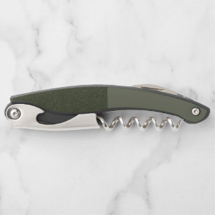 Split Moss Green Waiter’s Corkscrew – Customizable