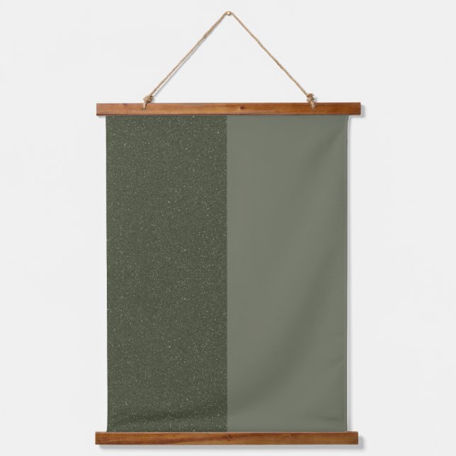 Split Moss Green Wall Tapestry – Customizable (Front)