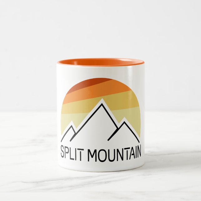 Split Mountain California Retro Two-Tone Coffee Mug (Center)