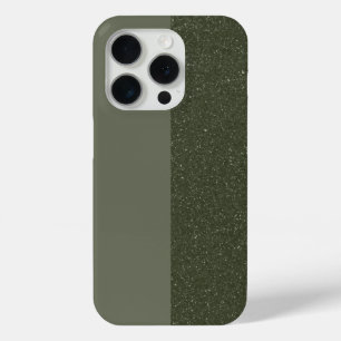 Split Noise Moss Green iPhone 15 Pro Case (Custom)